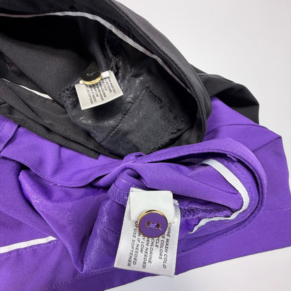 Lady Hagen Golf Shorts Womens 14‎ Black Purple Stretch Bundle - Picture 8 of 11